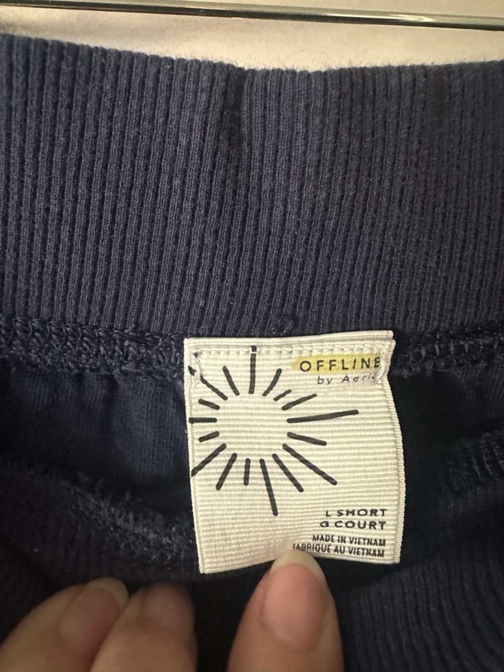 aerie Coffee Run Royal Navy Cropped Hoodie and Matching Wide Leg Lounge Pants - Picture 6 of 7